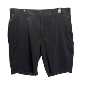 Slazenger Golf Shorts W38 Black Performance Stretch Flat Front Casual Mens